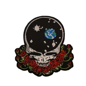 Grateful Dead patch Stealie face roses embroidered patch iron or sew on new